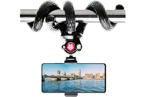 HopeLum Treppiede Smartphone, Flexible Mini Treppiede Fotocamera, 26cm Treppiede Cavalletto per Smartphone, Portatile Treppiedi Octopus Leggero, 360° Rotabile per Registrazioni Video Selfie