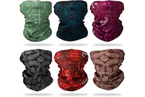GUIFIER Elastica Pañuelos Cabeza Multifunción Bufanda Bandana,Bragas de Cabeza Turbante Magico Pasamontañas Tubo UV Pulsera Mascarilla para Hombre Mujer Festivales de música, Raves, Monta