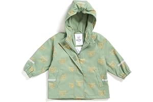 LITTLE TIGER Regenjacke für Kinder | mit Fleece gefüttert | Öko-Tex | winddicht | wasserdicht | Kapuze | Kinder Matschjacke Matschhose für Jungen und Mädchen