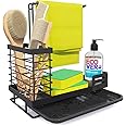 Sink Caddy Kitchen Sink Organiser Sturdy Sponge Holder Easy Clean Sink Tidy Kitchen Sink Organiser