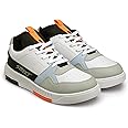 ASIAN Men's White Casual Sneaker Shoes with Synthetic Upper Lightweight Comfortable Mid Top Sneaker Shoes for Men's & Boy's Tarzan-05