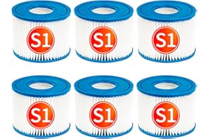YanBan Filtro de piscina compatible con PureSpa tipo S1 cartucho de filtro de bomba de repuesto, paquete de 6 filtros de piscinas de spa de aguas termales, (4.2 x 2.8 pulgadas)
