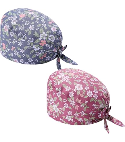 Gorro Hospitalario Azul Para Mujer HappyHat - 100% Algodón, Antibacteriano E Hidrófugo