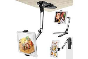 ‎ABOVETEK AboveTEK Tablet Halterung – Wand- & Tischhalter, Höhenverstellbar & 360° Drehbar, Tablet Ständer Kompatibel mit Handy, iPad, Kindle, Bett, Küche, Wand(4.7–13.5 Zoll) - Schwarz