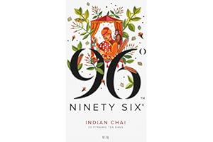 96° Indian Chai – 20 Pyramid Tea Bags, Invigorating, Aromatic & Warming Black Tea with Chopped Spices, Individually Wrapped Envelopes, Plant-Based Tea Bags with No Microplastics