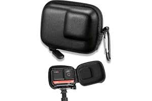 talNite Black Mini Carrying Case for Gopro Hero 12/11/10/9/8/7/(2018)/6/5,Hard Shell Travel Storage Case,Waterproof Bag Case for DJI Osmo Action,Akaso,Campark,YI Action Camera and More
