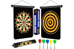 AMZMUKAUP Cible de fléchettes magnétique Double Face pour Enfants, Adultes, Loisirs, Sport