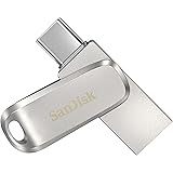 SanDisk 256GB Ultra Dual Drive Luxe Unità flash USB Type-C interamente in metallo con connettori USB reversibili di Tipo C e 