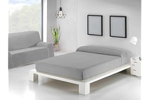 Sedalinne - Colcha Multiusos para Sofas y Cama - Cubre Sofa Verano (230x280 cm) - Tejido 85% Algodón/15% Poliéster - Ideal como Cubre Cama de Verano o Protector de Sofa - Perla