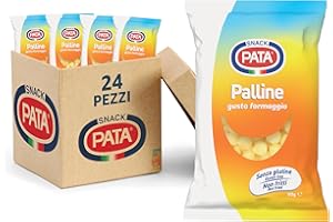 PATATINE PATA PATA | Bastoncini di Mais al Formaggio, Senza Glutine, con Olio di Semi di Girasole Alto Oleico, Non Fritti, Senza Glutammato, 24x40g