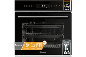 KKT KOLBE | Einbaubackofen 60 cm | 70L | 2,8kW | Drehspieß | Air Fry Gitterrost | Pizzafunktion | Grill | Umluft | Heißluft | Timer | 2-fach Wärmeschutzverglasung | WiFi App-Steuerung | EB8317HC