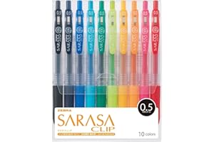 ZEBRA Bolígrafo de gel Sarasa Clip 0.5 10 colores JJ15-10CA