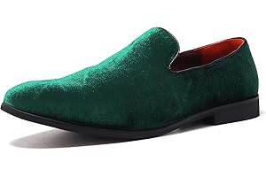 FLQL Herren Luxus Penny Loafer Slip-On Samt Schuhe Party Tanzschuhe Wildleder Hochzeit Schuhe Übergröße 40-47