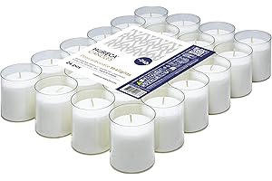 ‎HORECA CANDLES Horeca Candles - Teelichter in Transparente Kunststoff Hülle - Weiß - 24 Stück - 24 Stunden Lange Brenndauer - Kerzen Deko, Gastro, Hochzeit, Dekorieren, Feiern, Entspannen, Party