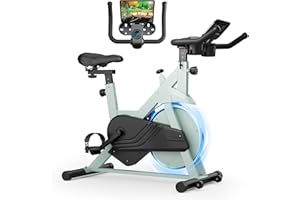 Superun Exercise Bike for Home Use Spin Bike with Adjustable Magnetic Resistance, Stationary Bike with LCD Display and APP, 136 kg Weight Capacity