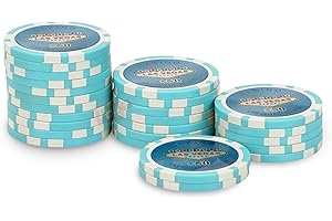 POKEO Rouleau 25 jetons Laser Las Vegas $50 bleu ciel