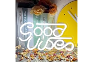 UEXNKJ-Y Good Neon Signs Good Neon Good vibes Enseigne au Néon Chambre Bar Fête de Noël Décoration Festive LED Good Cadeau Enseigne au Néon