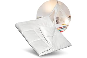 ALRITHO® Bodenmatte mit Bändern 120x120cm | gepolsterte Matte für Tipi Zelte für Kinder, Spielzelte, Spielhäuser | gemütliche Spieldecke für Kinder aus Baumwolle [weiß]