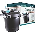 AllPondSolutions Pressurised Koi Fish Pond Filter with UV Steriliser - 2-in-1 Biological, Mechanical UV Pond Filter System - Easy to Clean & Maintain - For Outdoor Ponds Up to 25000 Litres - PFC-25000