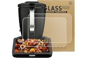 RWBIMTI 2 Stück Schutzfolie für Thermomix TM7, Glasklare Displayschutzfolie für TM7 Zubehör, Extrem Kratzfest 9H, Anti-Fingerprint, Ultra-Transparent