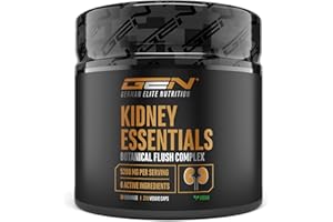 ‎GEN GERMAN ELITE NUTRITION Kidney Essentials - 270 Kapseln - hochdosierter Botanical Flush Complex mit Astragalus-Extrakt, Brennnessel-Extrakt, Sauerkirsche, Pinienrinden-Extrakt, Sellerie-Extrakt und Goldruten-Extrakt - vegan