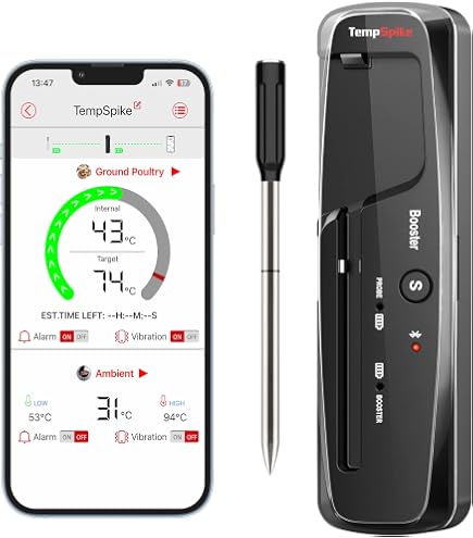 Thermomètre Barbecue Bluetooth TempTender - 2 Capteurs, Application - Plage -10°C à 300°C - IP67