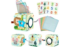 WERNNSAI Scatola di Fazzoletti Giocattolo Montessori per Bambini 6-12 Mesi Giochi Sensoriali per Neonati con Fazzoletti Stropicciati e Sciarpe di Seta per Neonati Regalo per l'Apprendimento Precoce