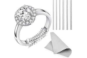 Haiou Invisible Ring Size Adjuster for Loose Rings Ring Adjuster Fit Any Rings -6 Pcs