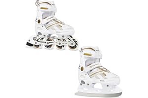 Pattini en Linea Inliner Raven Pulse Regula un scelta como pattini en Linea 2in1/PRO Black con Lame da Hockey su Ghiaccio