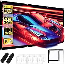 Canvas Beamer 100 inch, 16:9 Hd Projector Canvas, wasbaar/opvouwbaar
