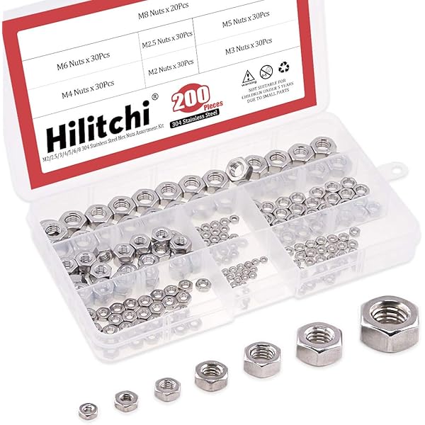 Full Hex Nuts Standard Pitch - DIN 934 (ISO 4032) In A2 Stainless - Foto 13