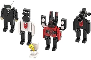 PURUUIGE Skibidi Toilet Set de Bloques de Construcción de Juguete,Modelos de Popular Personaje del Juego Toilet Man,Ideas de Juguetes para Niños, Regalo para Niños de 6+ Años, para Niños y Niñas (240 Piezas)
