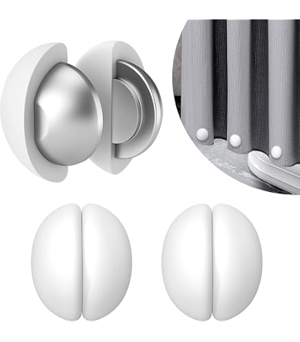 Poids Rideau Douche Silicone Avec Aimants - Anti-rouille - Stabilisateur Rideau - 10 Paires Gris Foncé
