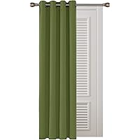 Deconovo Verdunkelungsgardinen mit Ösen Blickdichte Vorhänge Wohnzimmer 138x132 cm Apfelgrün