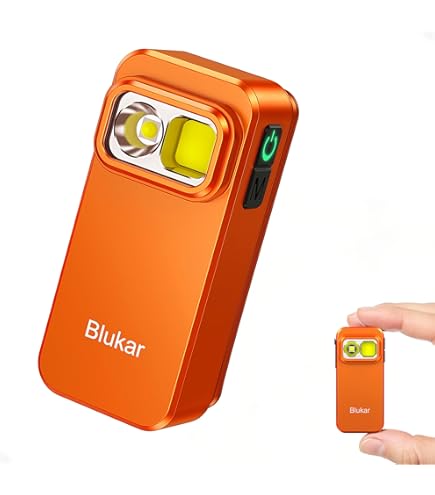 Blukar Zaklamp led oplaadbaar, mini EDC-zaklampen met 3 lichtmodi, kleine zaklamp draagbaar met sleutelhanger, IPX6 waterdichte handlamp voor wandelen, noodgevallen, outdoor, camping, Donkergroen