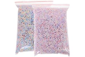 VALICLUD Bolas de poliestireno pequeñas, coloridas, sólidas, cuentas de espuma de 4 a 6 mm, manualidades, 2 paquetes, minibolas de artesanía, caja de , juguetes de peluche, decoración de relleno