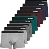Fullluwaa Men's Boxer Briefs Pack of 10, Cotton, Soft and Comfortable | Men's Boxer Pack, No Itchy Tags, Breathable Combed Co