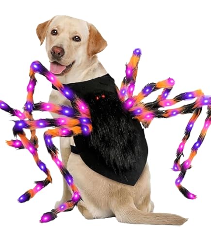 Onmygogo Hunde Kostüm Rentier - Pelzige Perücke Für Halloween & Weihnachten
