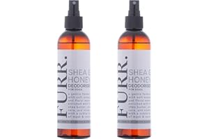 FURR Shea & Honey Dog Deodoriser, Natural Odour Neutraliser with Plant-Based Enzymes, Soothes & Nourishes Skin, Gentle & Vegan-Friendly, (250 ml (Pack of 2))