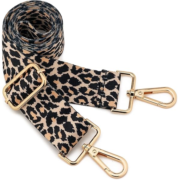 EAZY CASE - Verstelbare tasriem, vervangende riem voor handtassen, schouderriem voor crossbody tassen, dunne riem voor tassen en draagtassen, DIY tassenband, Leo - Zwart Taupe Metaal Zilver