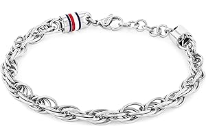 Tommy Hilfiger Jewelry Bracelet en Chaîne pour Hommes et Femmes en Acier Inoxydable