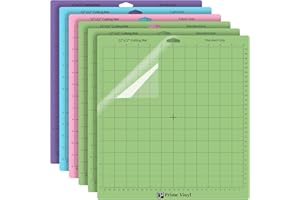 Prime Vinyl Schneidematte- 6 Stück Cricut Schneidematte für Silhouette, Cricut Explore Air 2/Air/One Maker, 12x12 inch Schneidematten-Set, Zubehör für Cricut