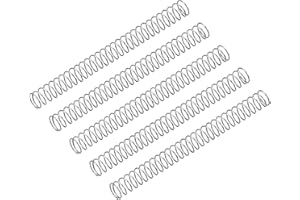 QUARKZMAN Muelle de compresión, 5 unidades 304 de acero inoxidable, 4 mm OD, 0,3 mm tamaño del alambre, 45 mm de longitud libre, tono plateado