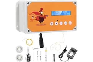 Hlieeosfcn Elektrische Hühnerklappe, Automatische Hühnerklappe mit Timer & Fernbedienung, Hühnerklappe Automatisch Batterie oder Netzbetrieb, Hühnertür Automatisch für Sichere Hühnerhaltung (Ohne Tür)
