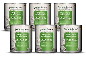 VENANDIANIMAL Venandi Animal Pâtée Premium pour Chats, Mouton Seule Source De Protéine, Pâtée, sans Céréales Et À L’état Naturel, Lot De 6 (6 x 800 g)