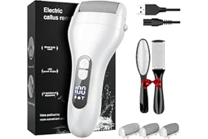 JEETIF Hornhautentferner Elektrisch, Professioneller Hornhautentferner mit 3 Ersatzrollen Hornhaut Entfernen Fuß, Hornhauthobel für Hornhautentferner Starke