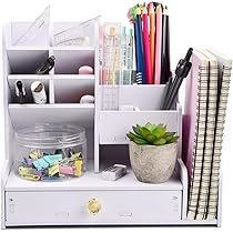 Untertisch-Schublade Aus Metall - Versteckter Organizer Für Büro & Homeoffice - Weiß - 32x23,5x13 Cm