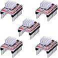 WJMY A4988 Stepper Motor Driver Module Stepstick Stepper Motor Driver with Heatsink for 3D Printer (Pack of 5, Red)