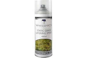 WWS War World Scenics Colle Statique en Spray 400ml pour Dioramas Ferroviaires et Terrains de Wargame