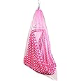 beetot New Born Baby Swing Cradle (jhula) | Cradle Cloth with Removable Mattress Bed, Mosquito net, Spring and Triangle Hanger | Weight Capacity up to 20kg | Age from 0-12 Months (Pink Star)
